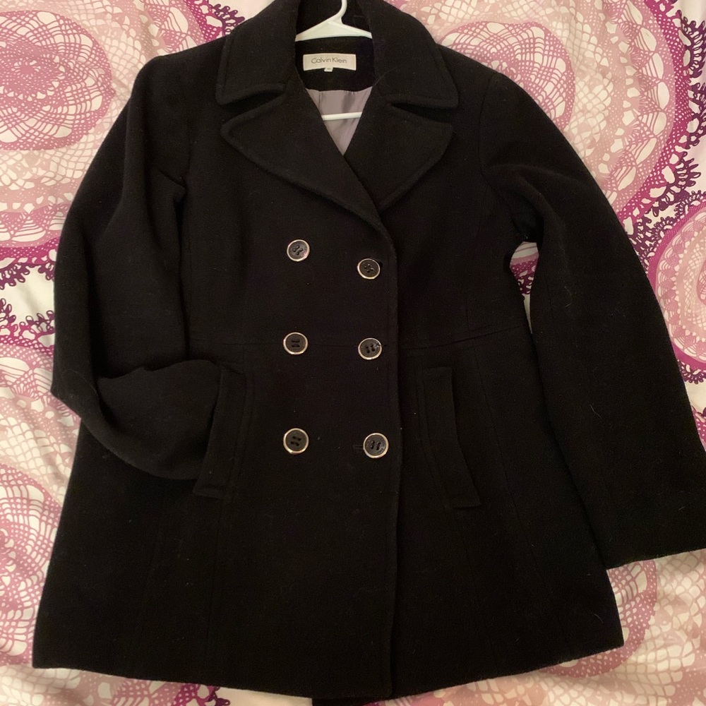 Black peacoat